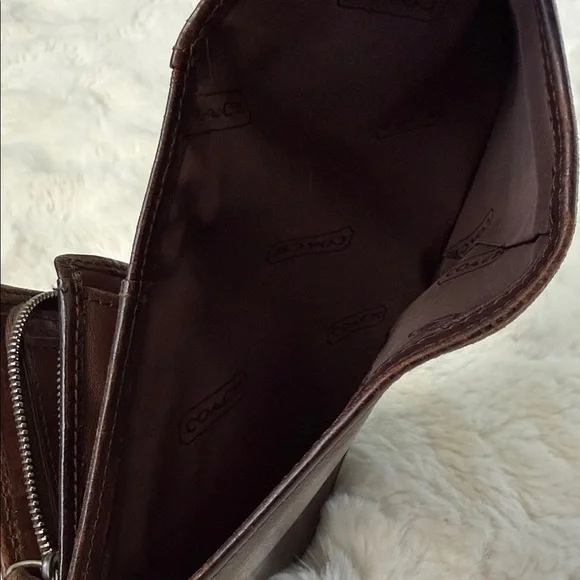 Vintage Y2K Coach Mahogany Brown Leather Billfold Wallet - Picture 17 of 17